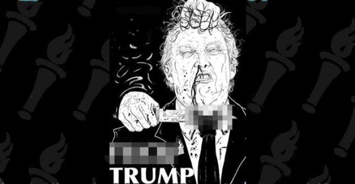 Gory ‘art’ showing Trump with his throat cut adorns Portland gallery