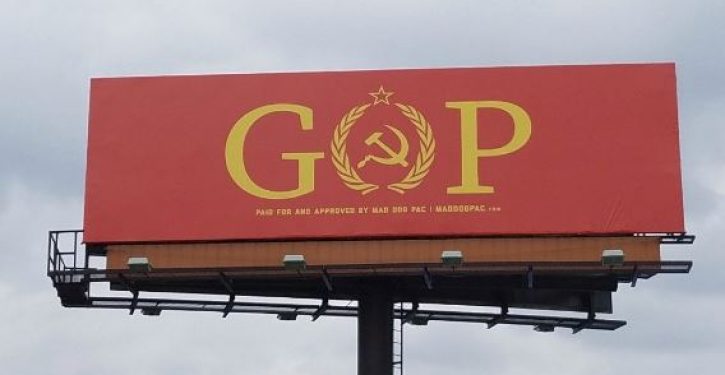 Another political billboard from the Left, this one historically challenged