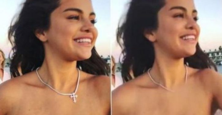 Turkish TV channel blocks out cross on American singer Selena Gomez’s necklace