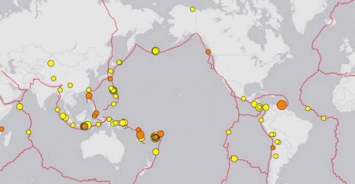 Hmm: Unusual number of ‘major’ earthquakes in recent weeks
