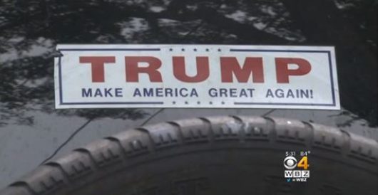 Driver with Trump Derangement Syndrome nearly runs down another motorist over bumper sticker by Joe Newby