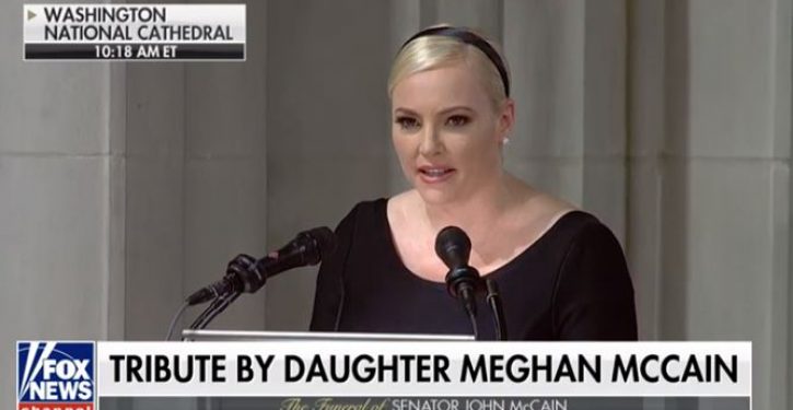 John McCain’s daughter uses occasion of funeral to slam Trump: ‘America was always great’