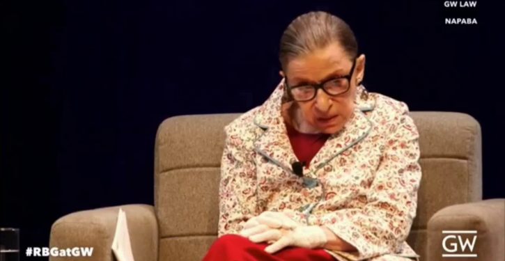 Ruth Bader Ginsburg didn’t look well at a recent public appearance