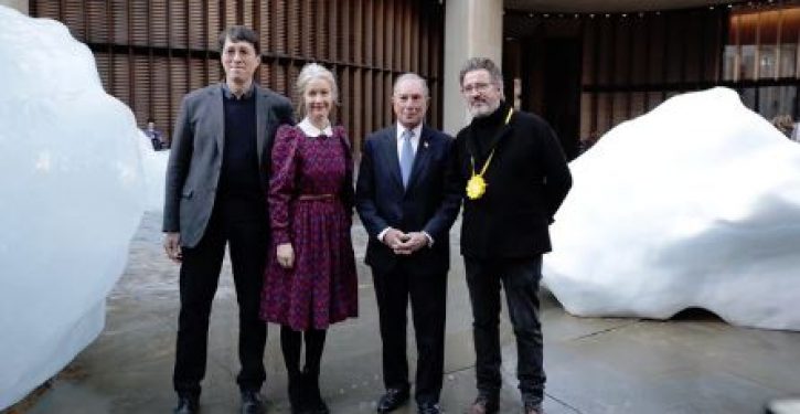 Michael Bloomberg flew huge blocks of ice to London on private jet to demonstrate ‘climate change’