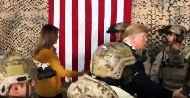 Media condemn Trump for not visiting troops at Christmas; he and Melania show up in Iraq