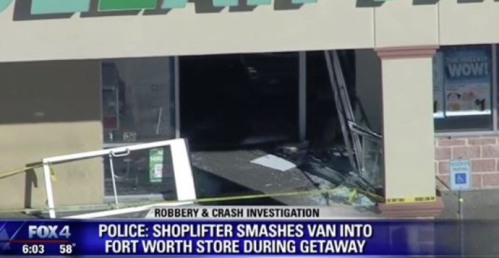 Man crashes van into store to rescue girlfriend who been caught shoplifting