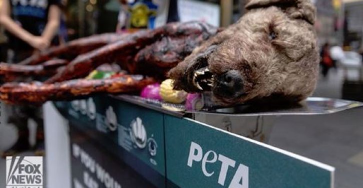 How far will PETA go to discourge meat eaters? This far