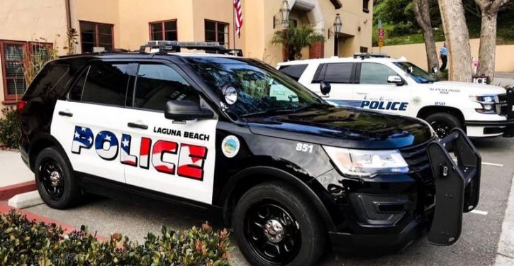 Californians are triggered by police putting American flags on police cars