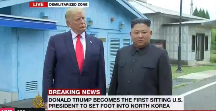 Trump just became first sitting POTUS to set foot in North Korea; meets Kim at DMZ