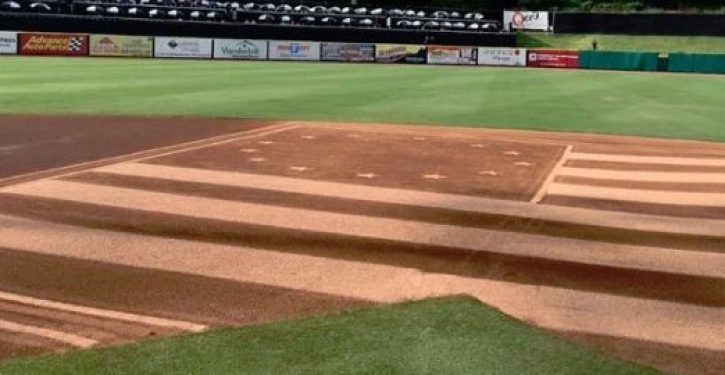 Minor League baseball team apologizes to Colin Kaepernick after drawing Betsy Ross flag on infield