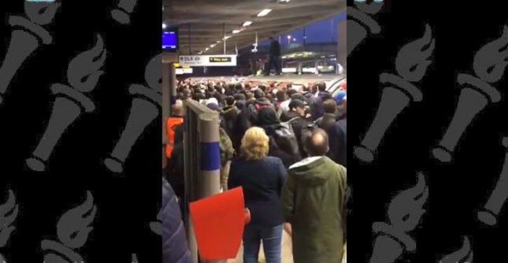 Angry Londoners drag climate change protesters from roof of subway train