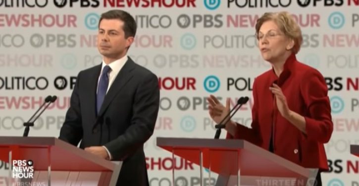 Watch Warren and Buttigieg duke it out over who’s more ‘pure’