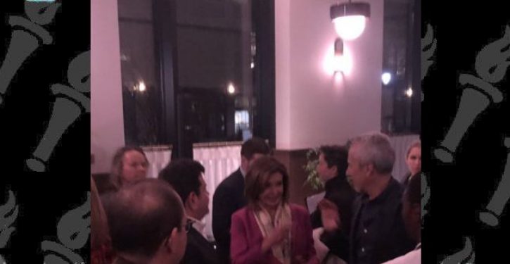 During Iran’s retaliatory bombing, Pelosi was at the opening of a fancy restaurant in D.C.