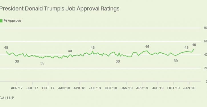 Trump job approval at personal best 49%