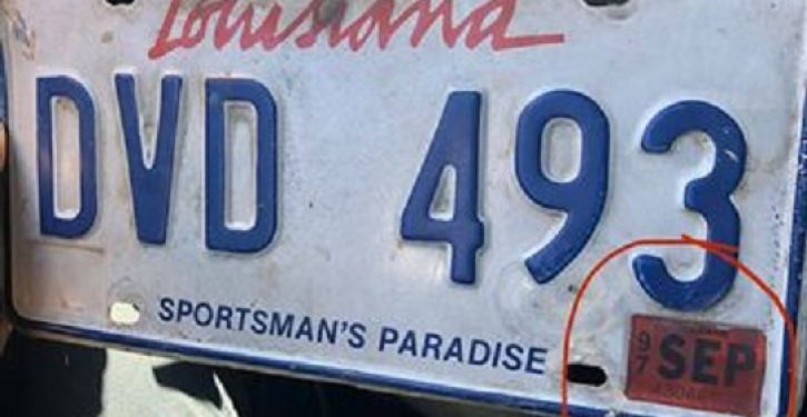 Driver with plates that expired in 1997 to Louisiana police: ‘Sorry, I’ve been busy’