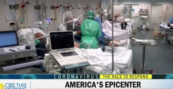 CBS News uses footage of Italian emergency room to bemoan conditions in New York