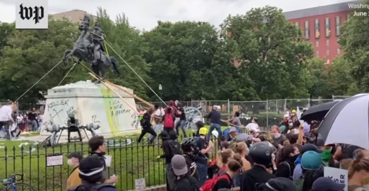 DOJ charges 4 men for trying to topple Andrew Jackson statue in Washington, D.C.
