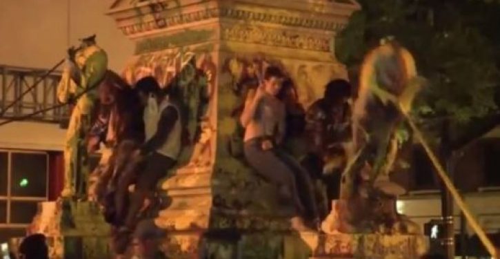 BLM protester critically injured when statue he was toppling fell on his head