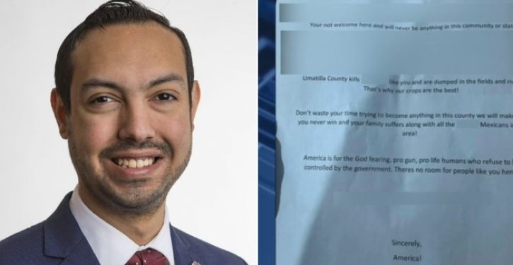 Oregon Hispanic running for office receives hate-filled racist letter: Just one problem