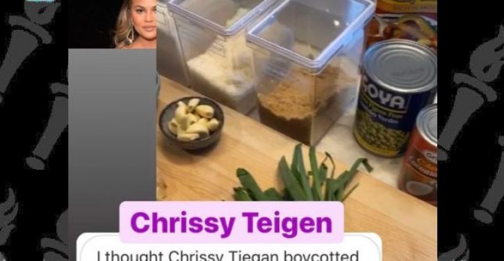 Fans catch Chrissy Teigen violating her own Goya Foods boycott