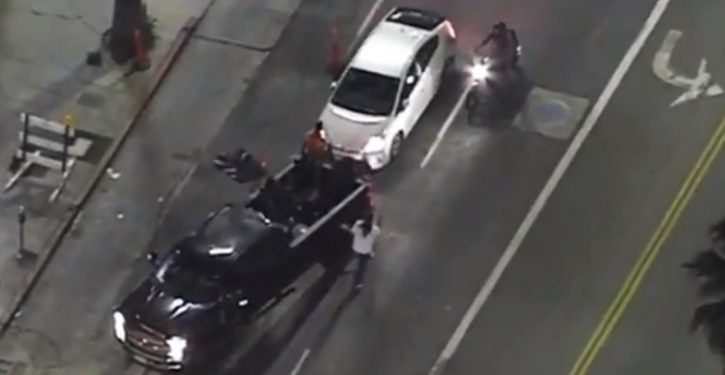 Two ‘mob vs. vehicle’ incidents in Los Angeles Thursday night; one person hit