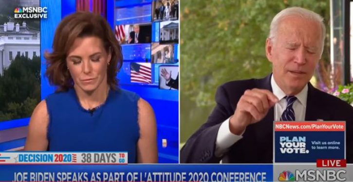 MSNBC host has to help Biden remember what he’s talking about