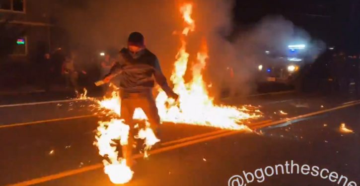 On 100th night of Portland protests, protester set on fire by Molotov cocktail