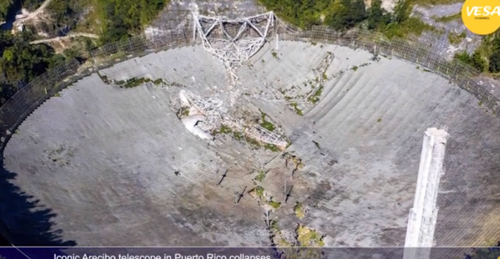 Great loss: World’s largest radio telescope in Puerto Rico suffers complete structural collapse