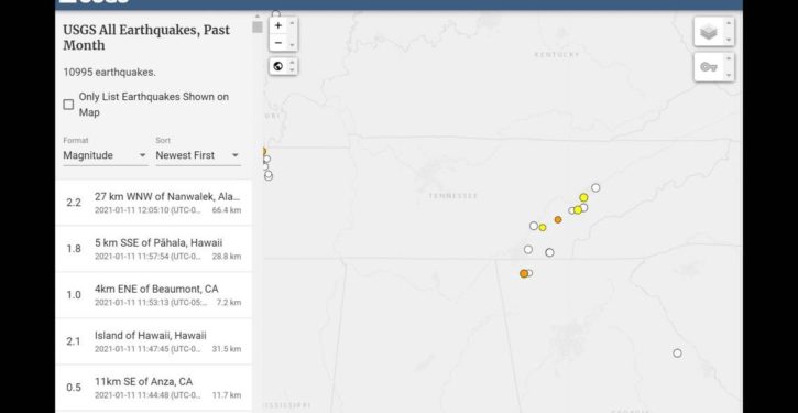 Unusual series of small earthquakes rattles southern Appalachians