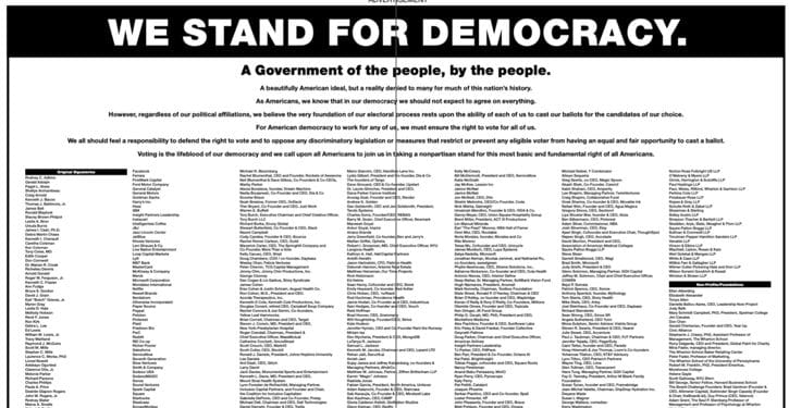 Avalanche of corporations, celebrities join opposition to GOP voting reforms