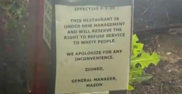 Sign at MO Popeyes reads ‘we reserve right to refuse service to white people’
