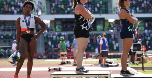 Olympic hammer thrower visibly angry she had to endure national anthem at Olympic trials by Ben Bowles