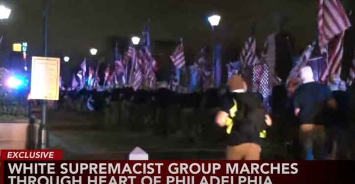 ‘White supremacists’ in Philly street rally flee on the run from angry locals