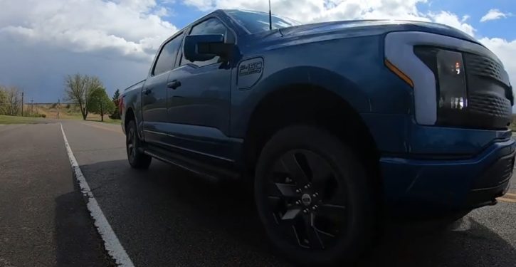 Electric F-150 busts track like greased Lightning