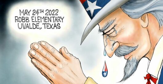 Cartoon of the Day: Tears for Uvalde, Texas by A. F. Branco
