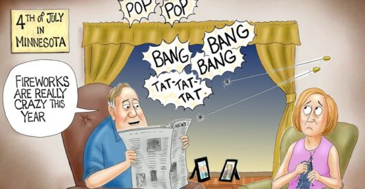 Cartoon of the Day: Fireworks in Minneapolis by A. F. Branco
