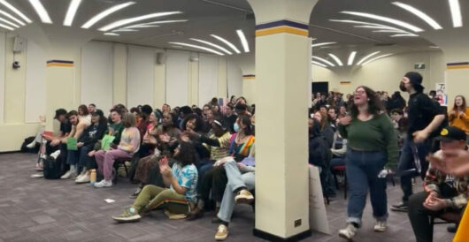 College Students Disrupt ‘Free Speech’ Event With Chants, Stolen Pizza And A Conga Line by Daily Caller News Foundation