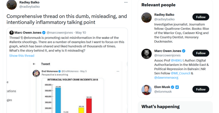 Elon Musk attacked by progressives for linking to accurate crime statistics that debunk racial fears