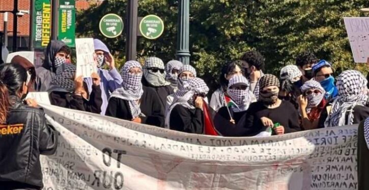 Colleges allow illegal, masked pro-Hamas rallies