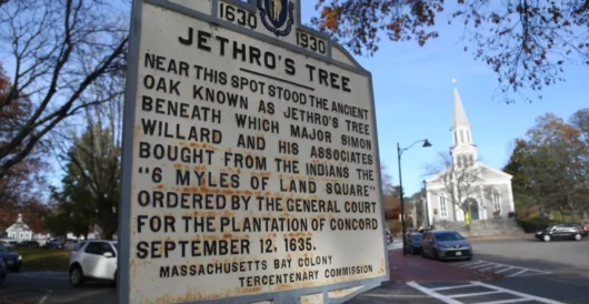Massachusetts town to cover up plaque showing land was bought, not stolen, from Indian tribe by LU Staff