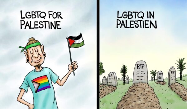 Cartoon of the Day: LGBTQ For Palestine by A. F. Branco