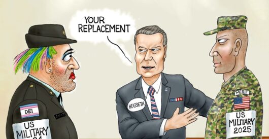 Cartoon of the Day: Pronouns: Fired/Gone (with commentary below cartoon) by A. F. Branco