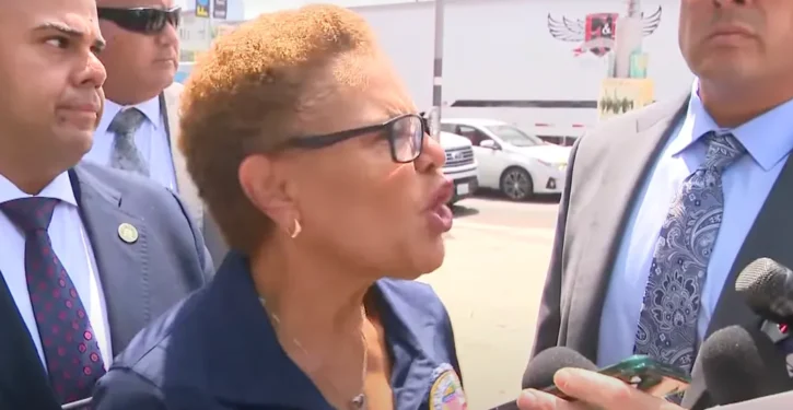 Karen Bass Flips A Lid After Border Patrol Arrests Illegal Outside Gavin Newsom Event