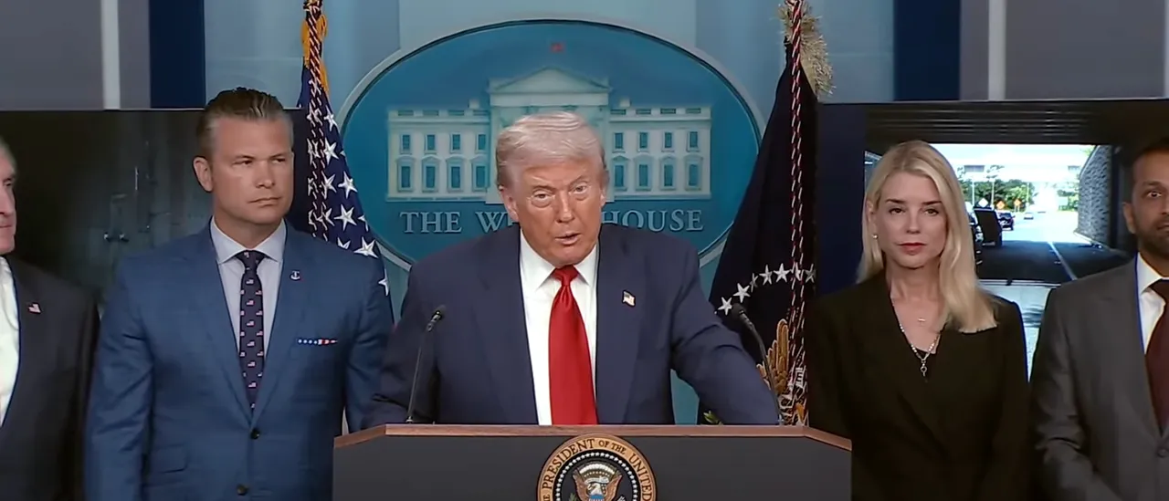 Donald Trump and Pam Bondi screenshot from the White House
